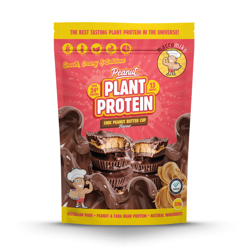 Macro Mike Peanut Plant Protein - Choc Peanut Butter Cup - 520g