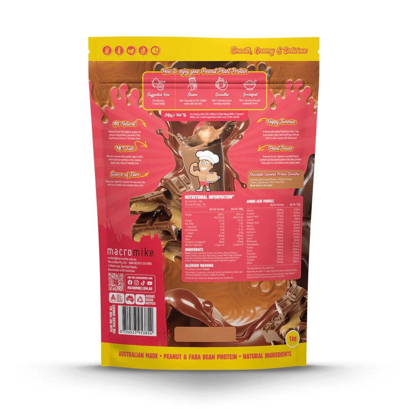 Macro Mike Peanut Plant Protein - Chocolate Caramel - 1kg