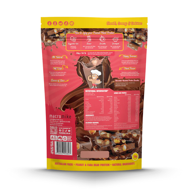 Macro Mike Peanut Plant Protein - Chocolate Hazelnut - 1kg