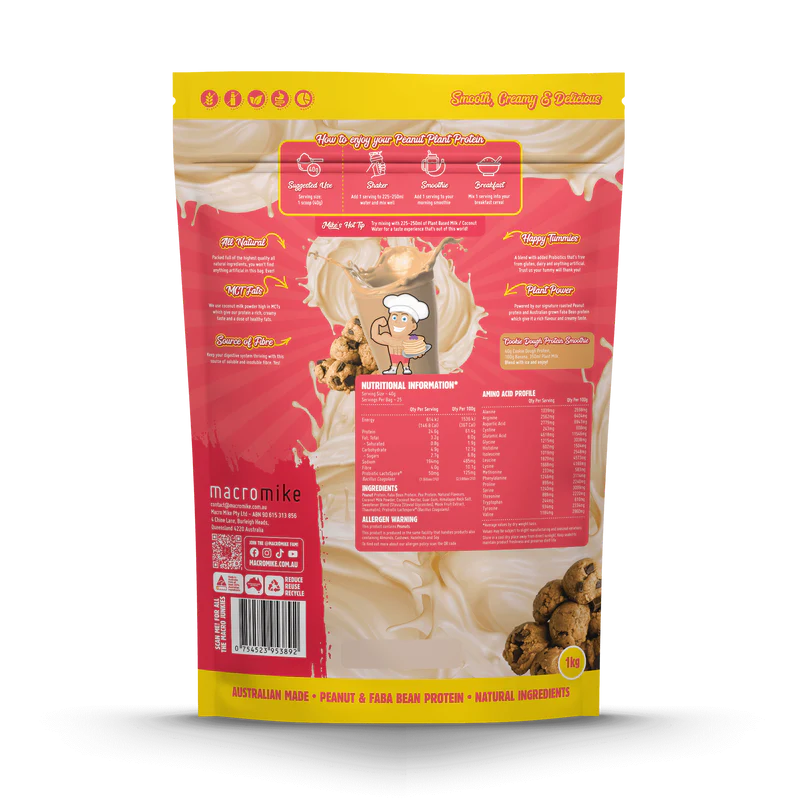 Macro Mike Peanut Plant Protein - Cookie Dough - 1kg