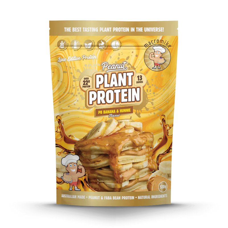 Macro Mike Peanut Plant Protein - Peanut Butter Banana & Hunnie - 520g
