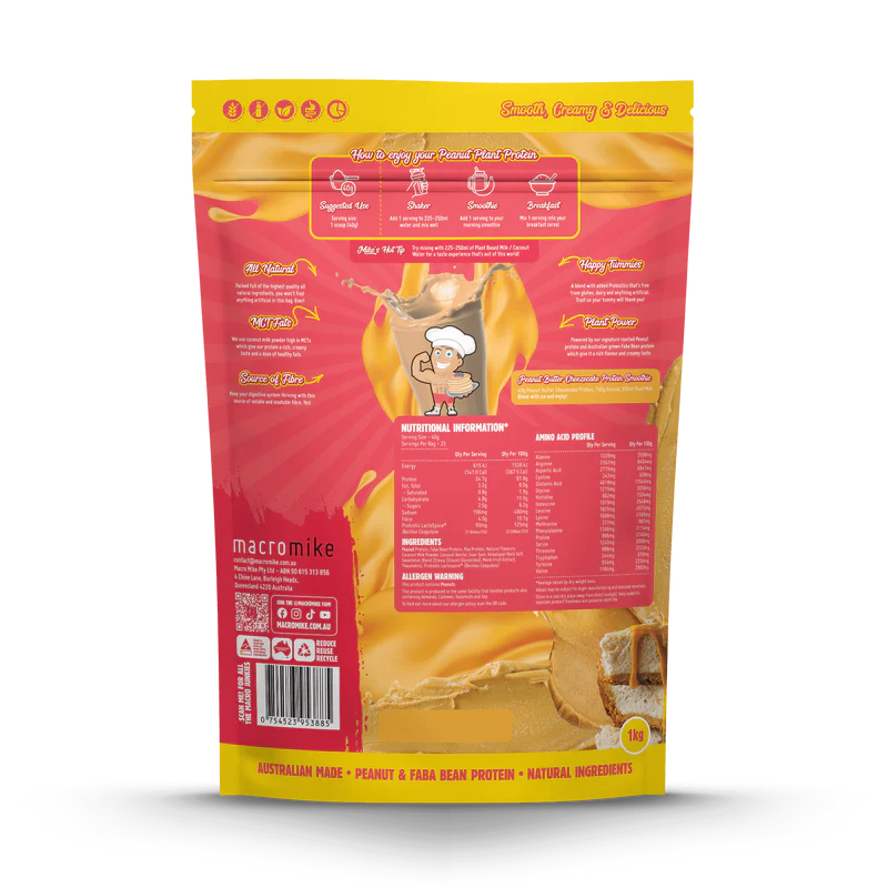 Macro Mike Peanut Plant Protein - Peanut Butter Cheezecake - 1kg
