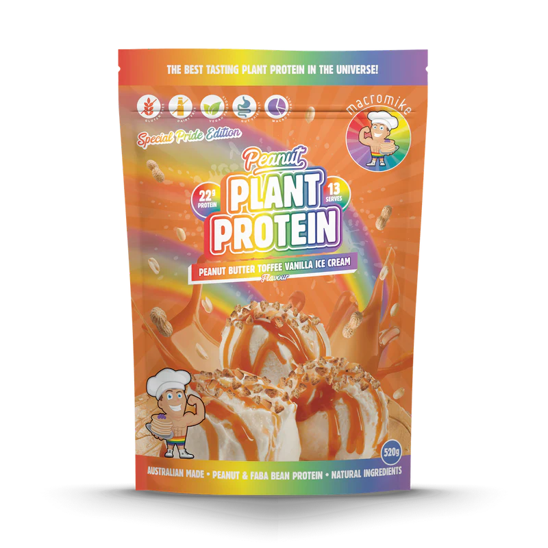 Macro Mike Peanut Plant Protein - Peanut Butter Toffee Vanilla Ice Cream - 520g