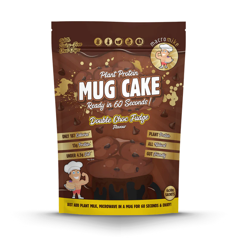 Macro Mike Plant Protein Mug Cake - Double Choc Fudge - 6 x 50g