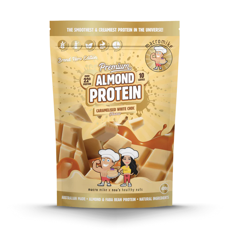 Macro Mike Premium Almond Protein - Caramelised White Choc - 400g