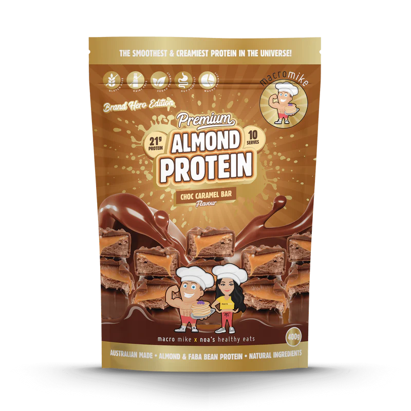 Macro Mike Premium Almond Protein - Choc Caramel Bar - 400g