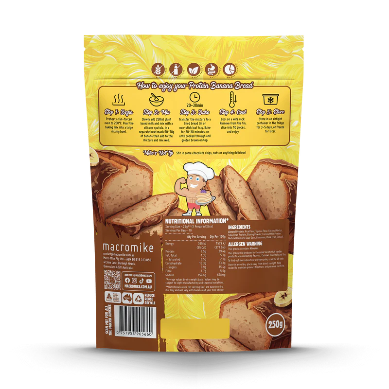Macro Mike Protein Banana Bread Baking Mix - Original - 250g