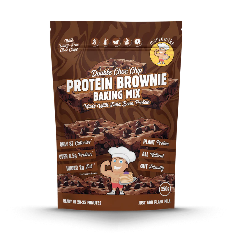 Macro Mike Protein Brownie Baking Mix - Double Choc Chip - 250g