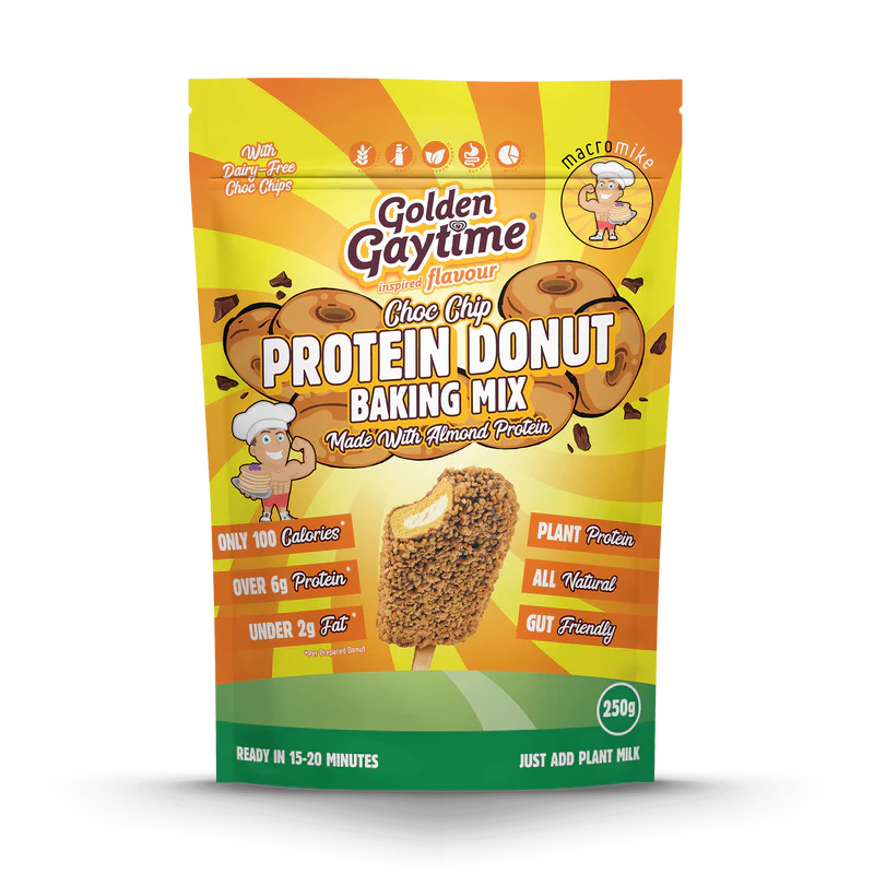 Macro Mike Protein Donut Baking Mix - Golden Gaytime Choc Chip - 250g
