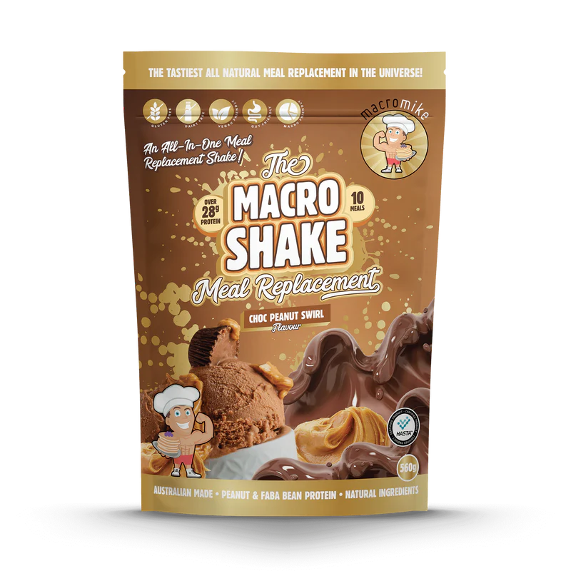 Macro Mike The Macro Shake Meal Replacement - Choc Peanut Swirl - 560g