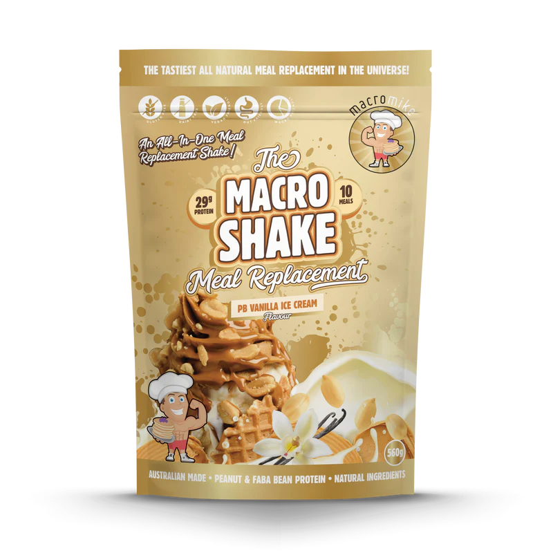Macro Mike The Macro Shake Meal Replacement - PB Vanilla Ice Cream - 560g