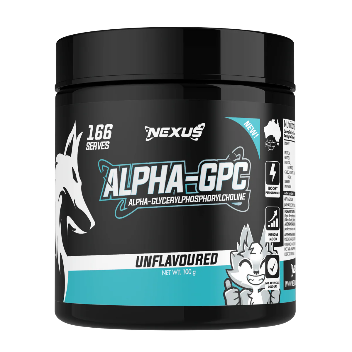 Nexus Alpha-GPC - 100g (166 Serves) - Unflavoured