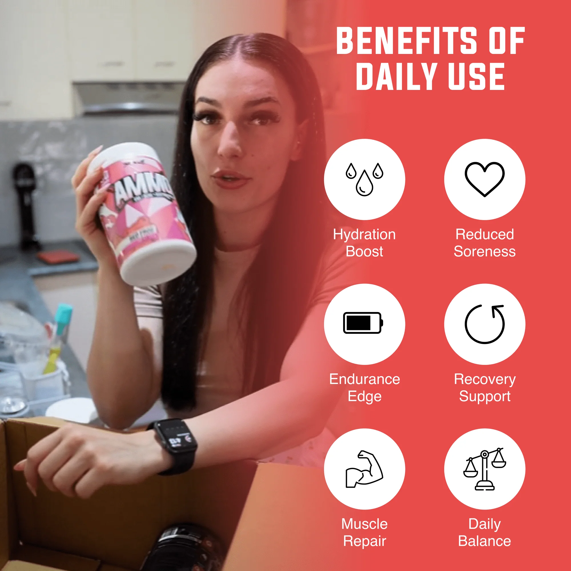 Nexus Ammo EAA / BCAA & Electrolytes - 330g (30 Serves) - Red Frog