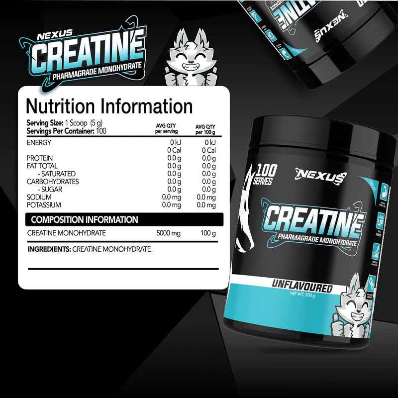Nexus Creatine Monohydrate - 150g (30 Serves) - Unflavoured