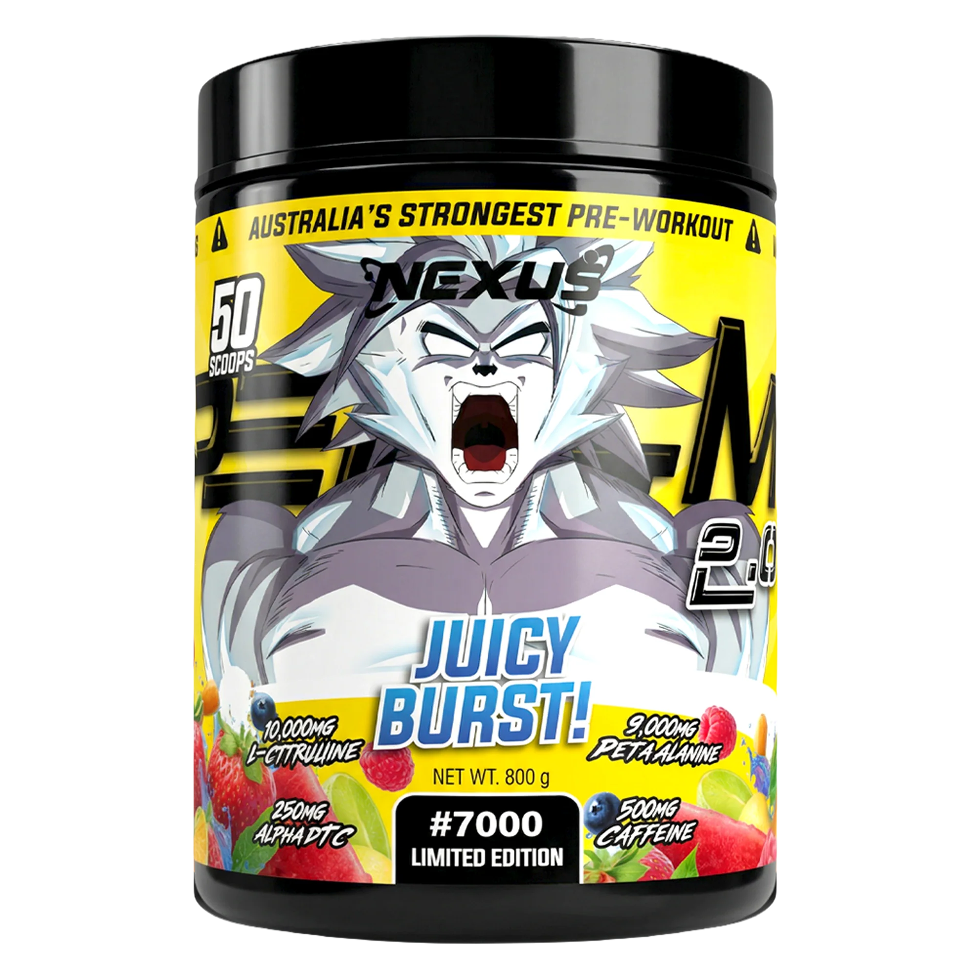 Nexus PER4M 2.0 High Stim Pre-Workout - 800g (50 Serves) - Juicy Burst
