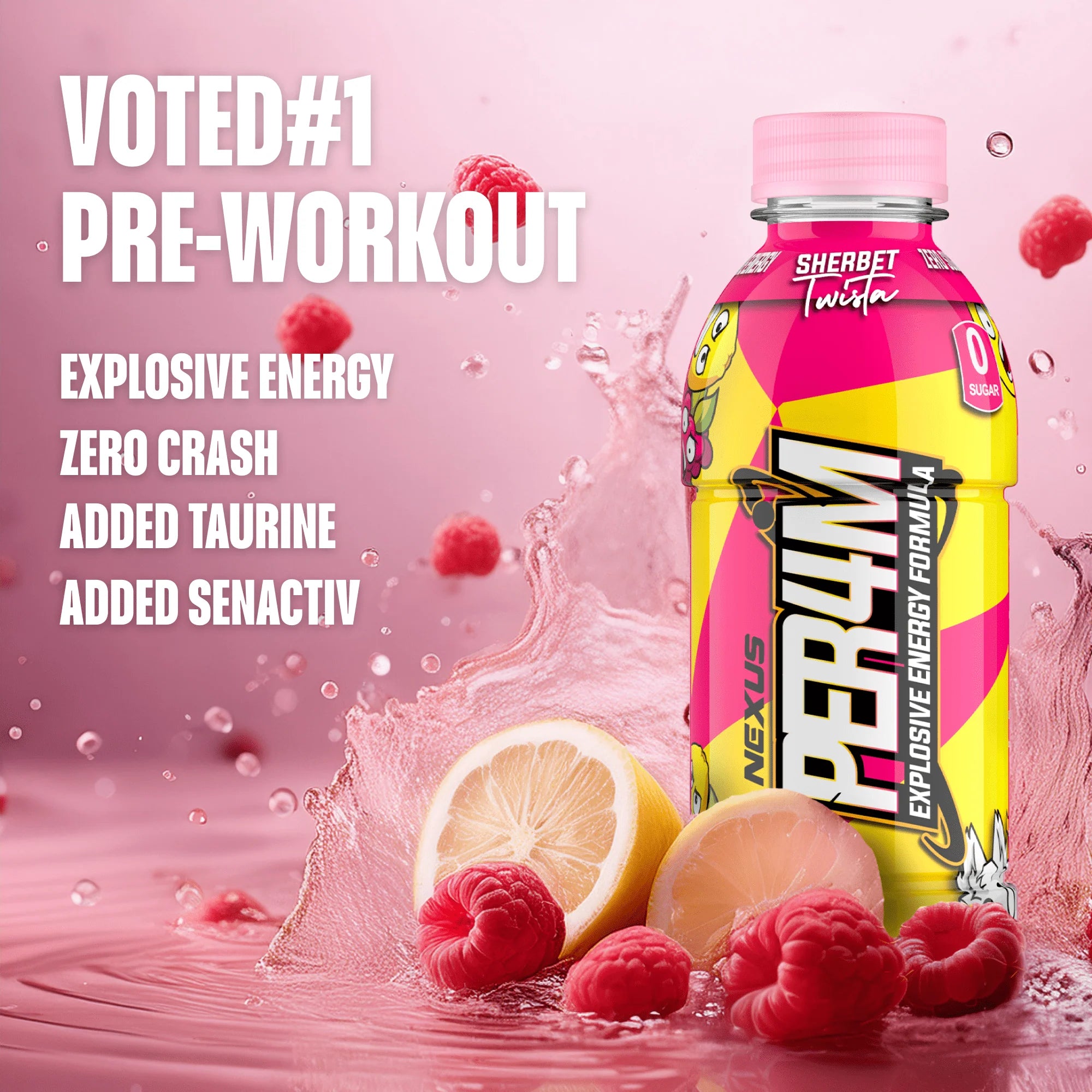 Nexus PER4M Energy Drink RTD - 355ml - Sherbet Twista