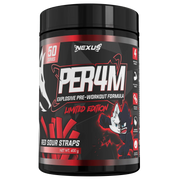Nexus PER4M Pre-Workout - 400g (50 Serves) - Red Sour Straps