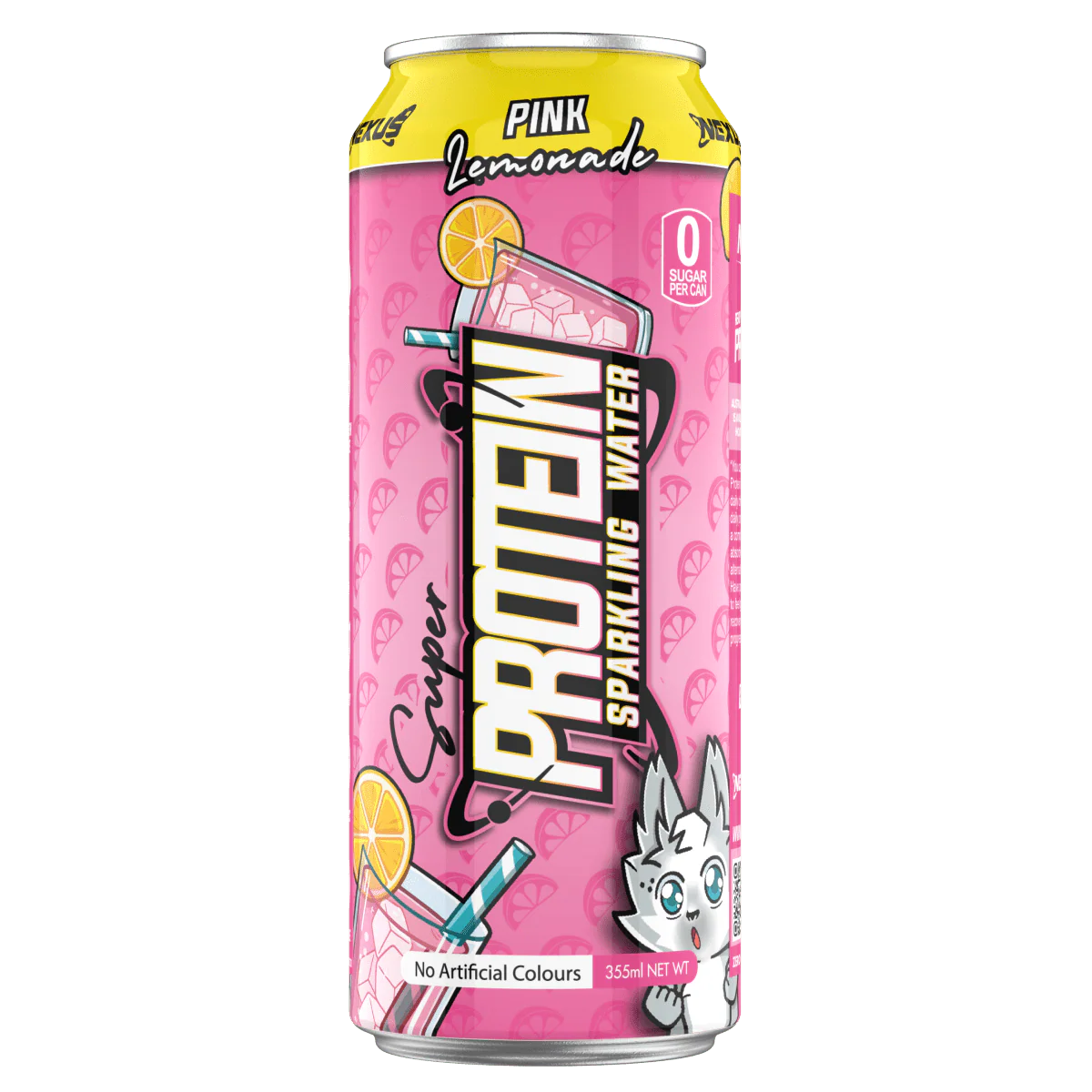 Nexus Protein Sparkling Water RTD Can - 355ml - Pink Lemonade