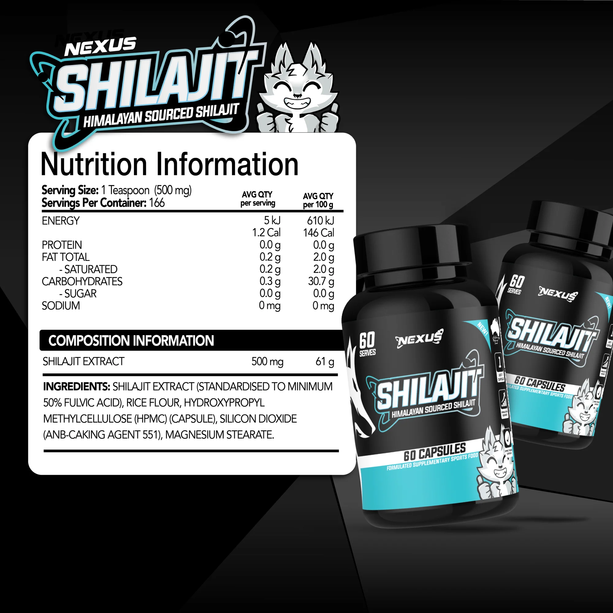 Nexus  Shilajit - 60 Capsules