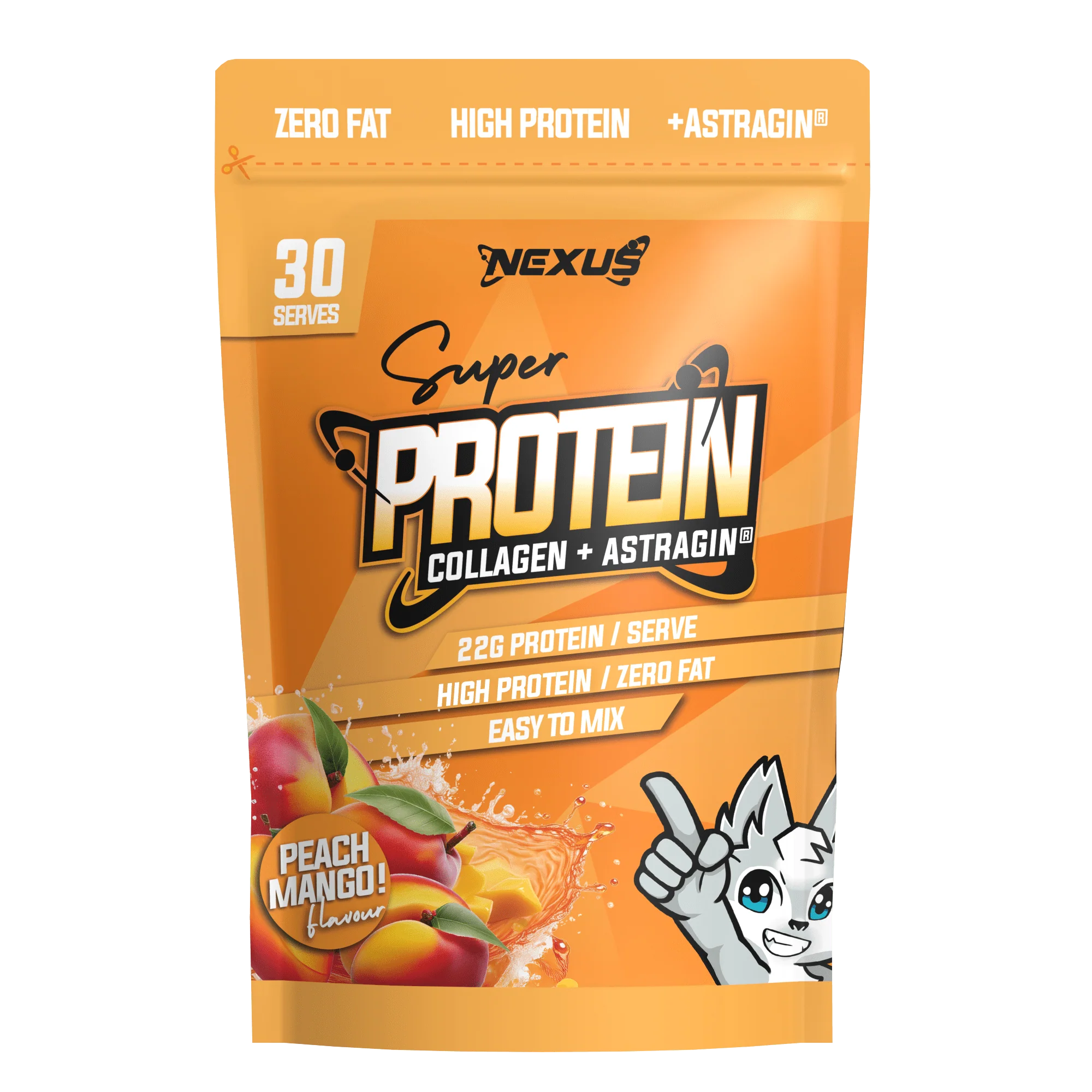 Nexus Super Protein Water - 750g (30 Serves) - Peach Mango