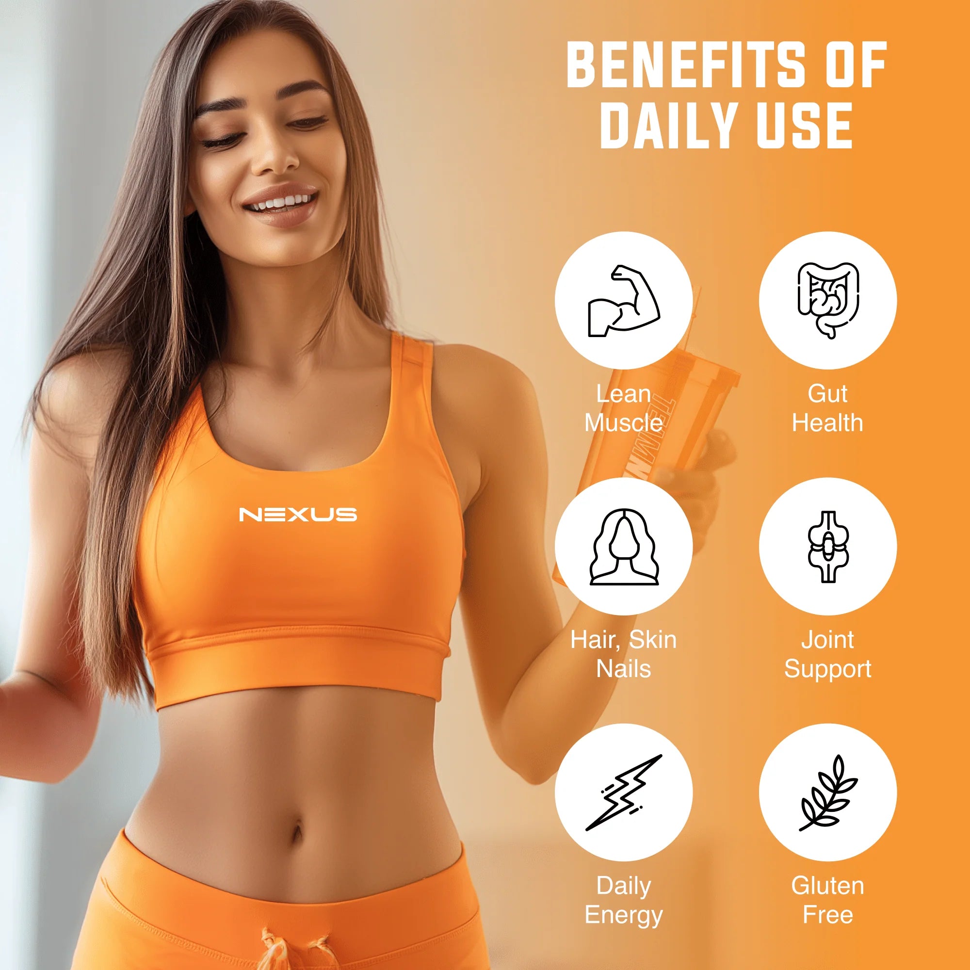 Nexus Super Protein Water - 750g (30 Serves) - Peach Mango