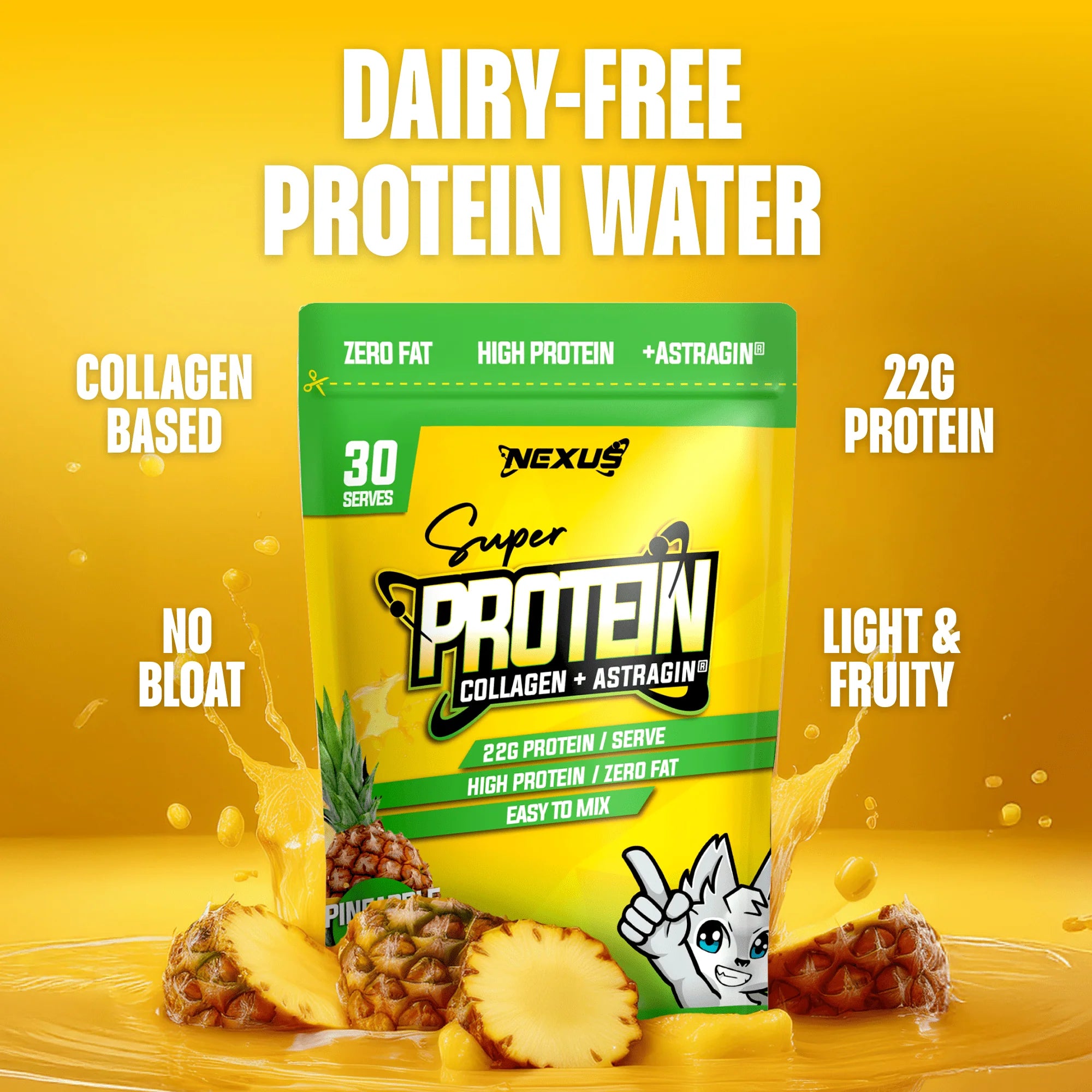 Nexus Super Protein Water - 750g (30 Serves) - Pineapple Slice