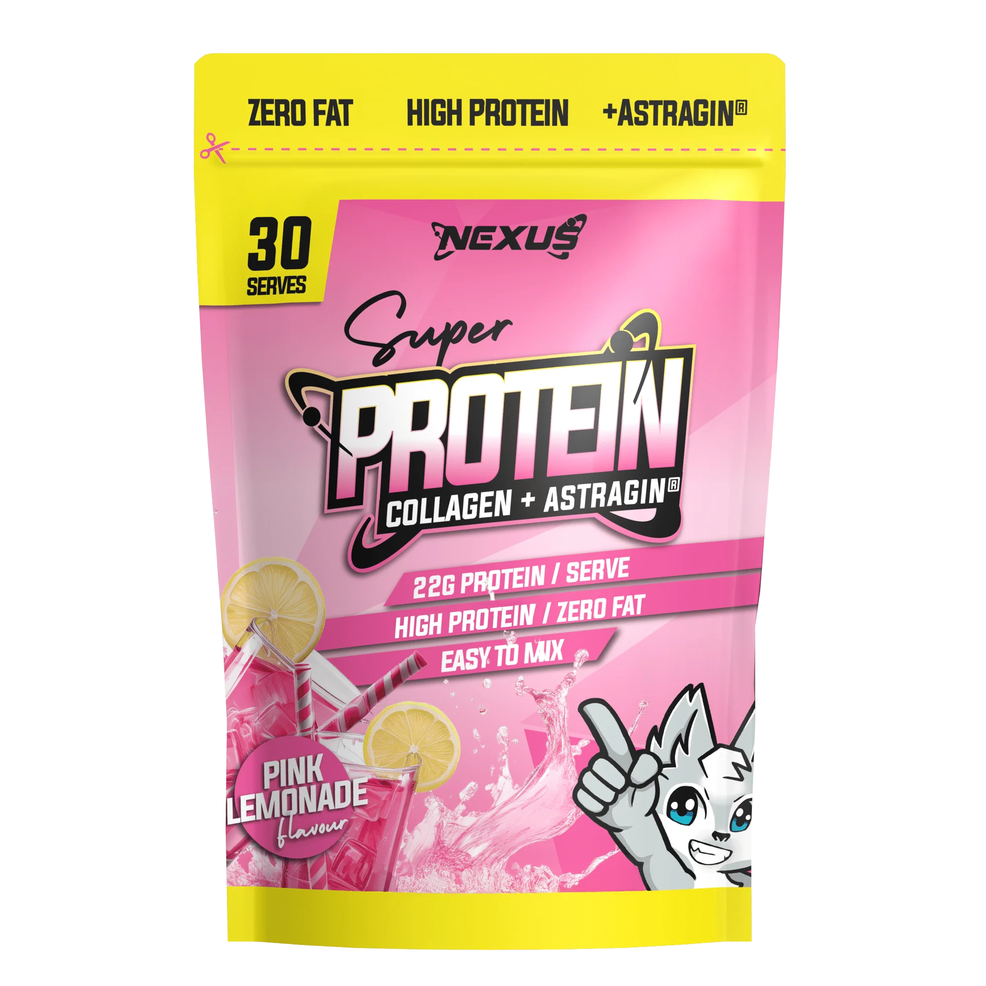 Nexus Super Protein Water - 750g (30 Serves) - Pink Lemonade