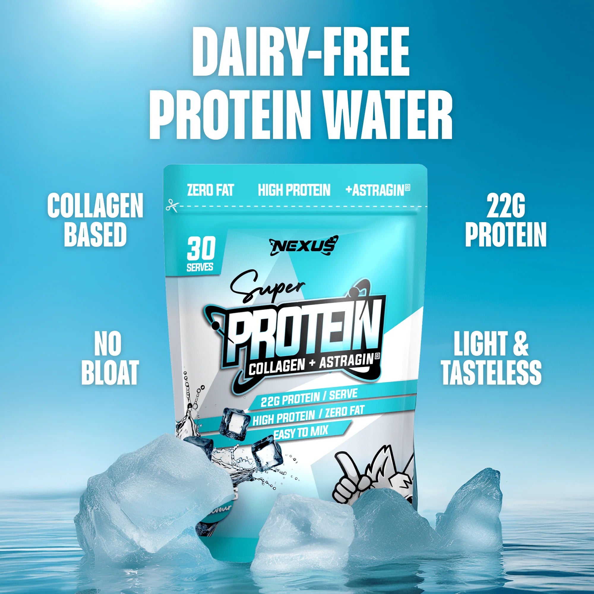Nexus Super Protein Water - 750g (30 Serves) - Tasteless