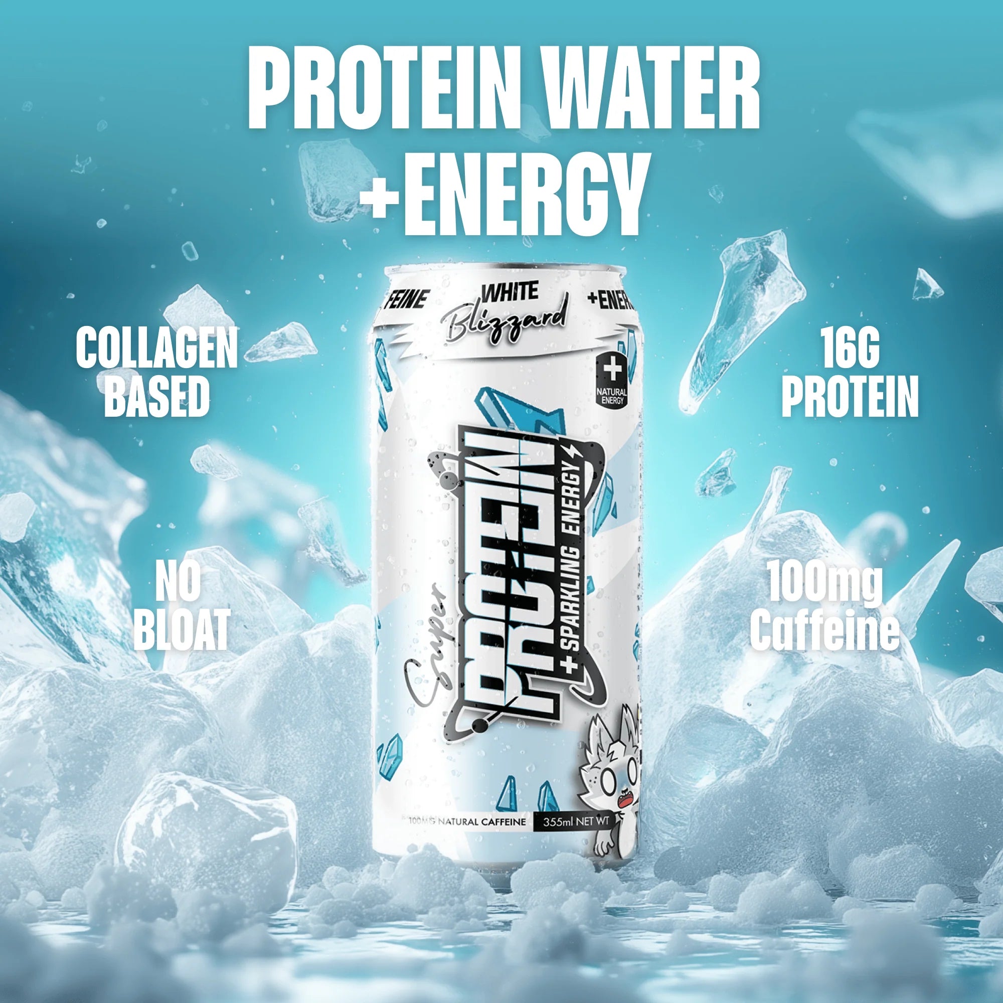 Nexus Super Protein + Energy RTD Can - 355ml - White Blizzard