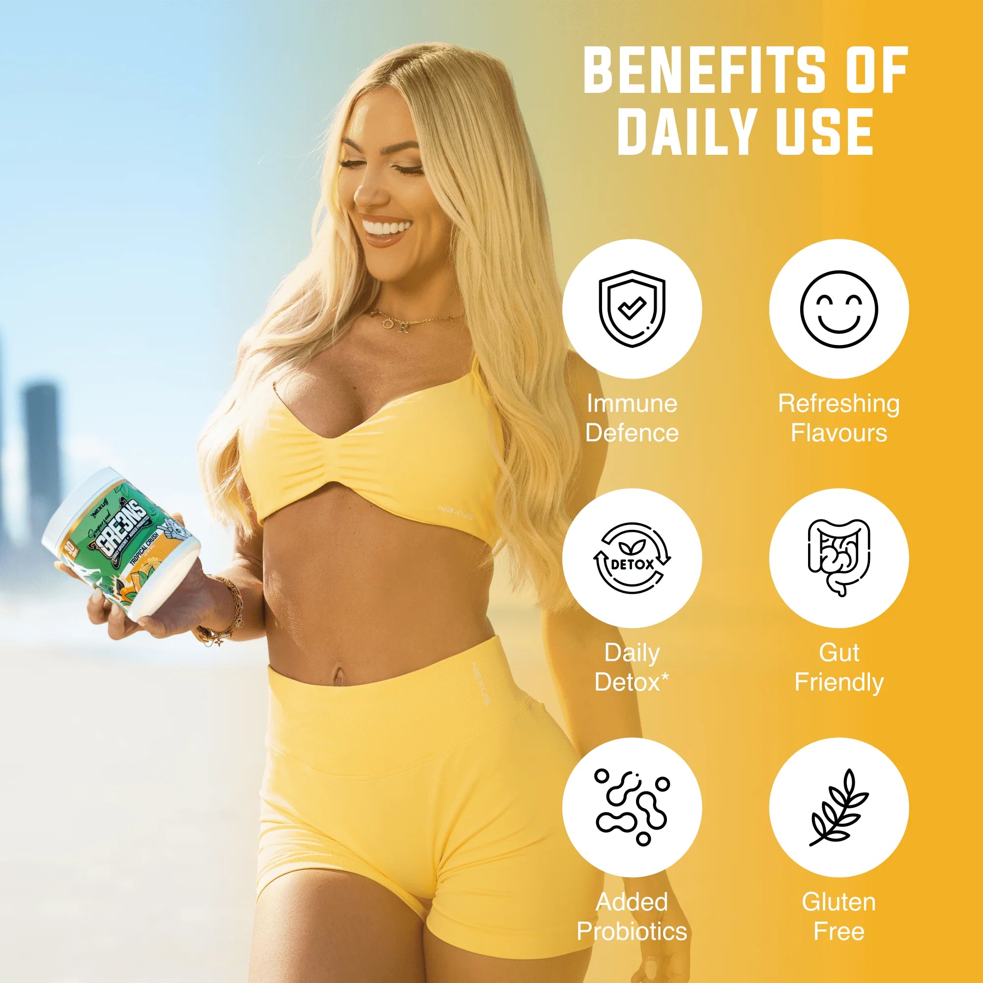 Nexus Superfood Greens - 240g (30 Serves) - Tropical Crush