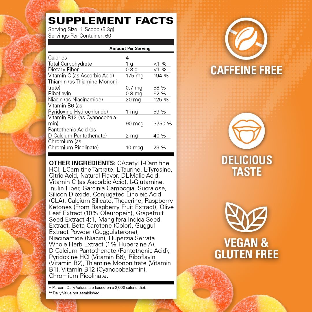 OxyShred Non-Stim Ultra Concentrate by EHPlabs - 306g (40 Serves) - Kiss My Peach