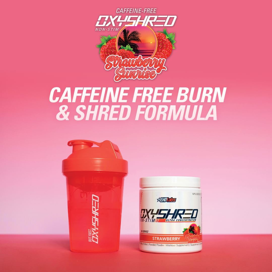 OxyShred Non-Stim Ultra Concentrate by EHPlabs - 306g (40 Serves) - Strawberry Sunrise