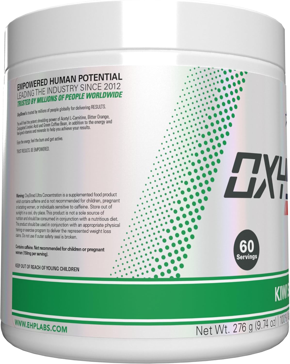 OxyShred Ultra Concentrate by EHPlabs - 252g (60 Serves) - Kiwi Strawberry