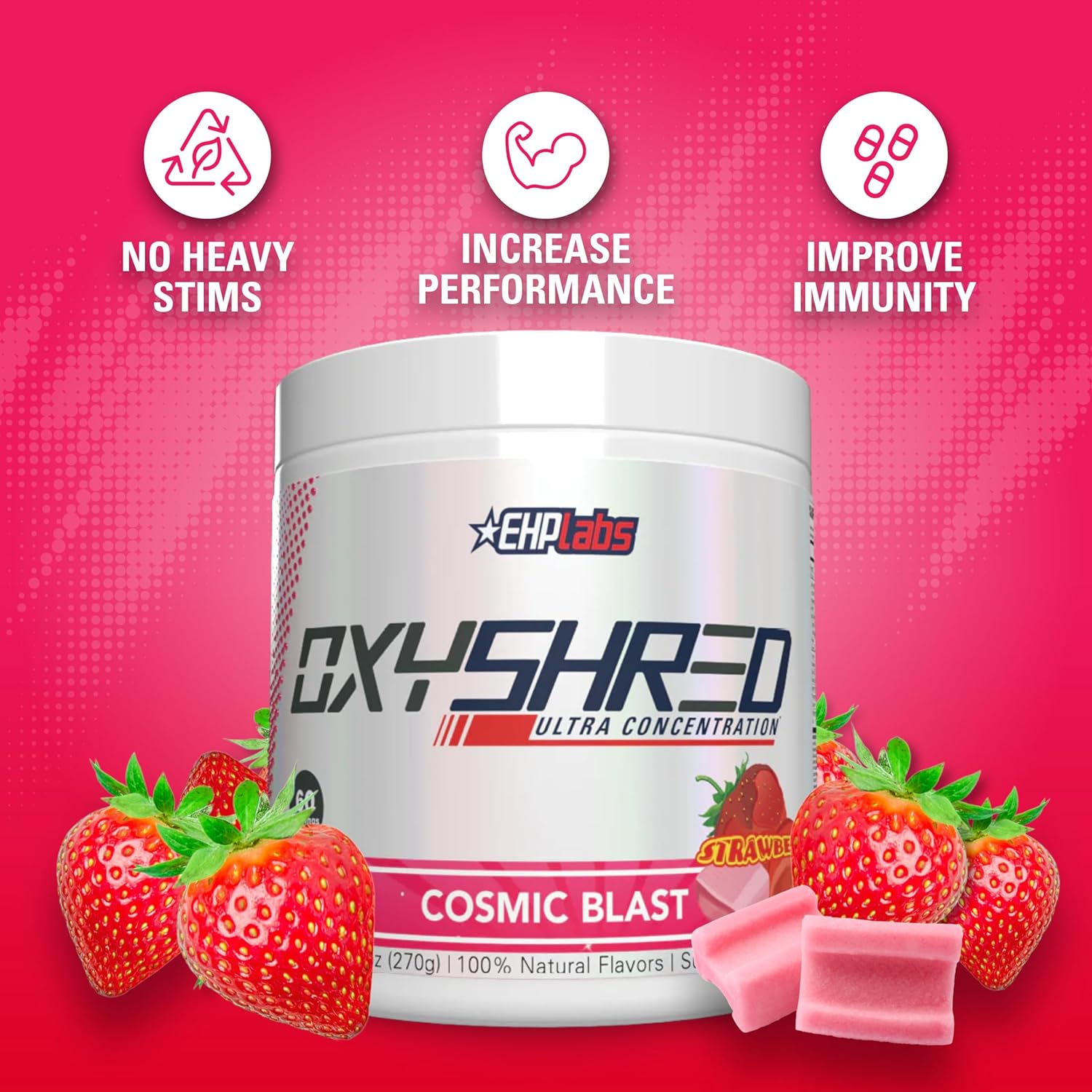 OxyShred Ultra Concentrate by EHPlabs - 270g (60 Serves) - Cosmic Blast