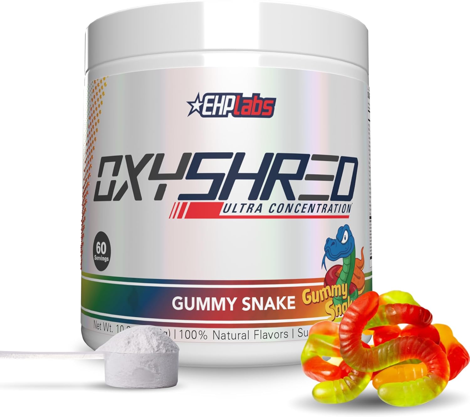OxyShred Ultra Concentrate by EHPlabs - 288g (60 Serves) - Gummy Snake
