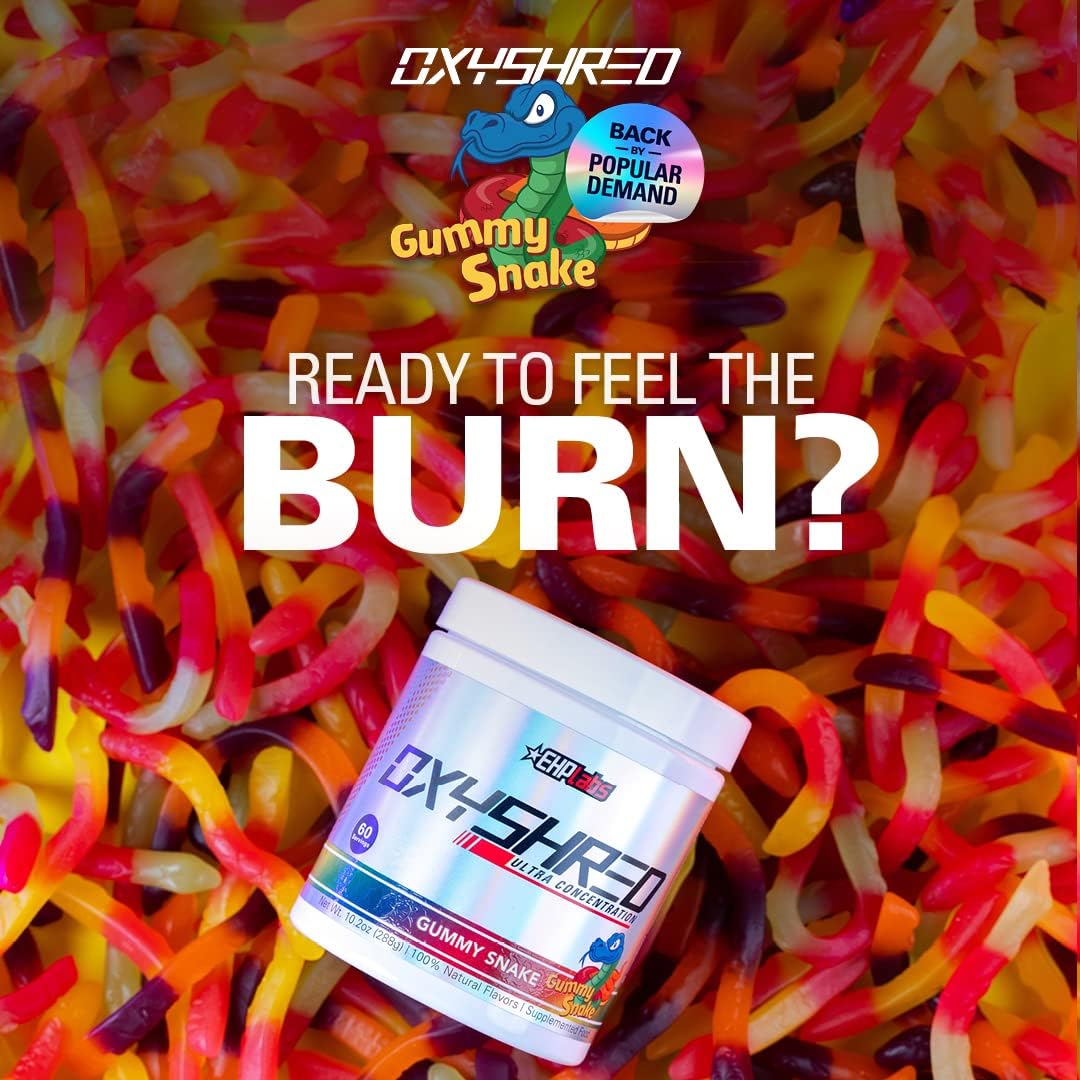 OxyShred Ultra Concentrate by EHPlabs - 288g (60 Serves) - Gummy Snake