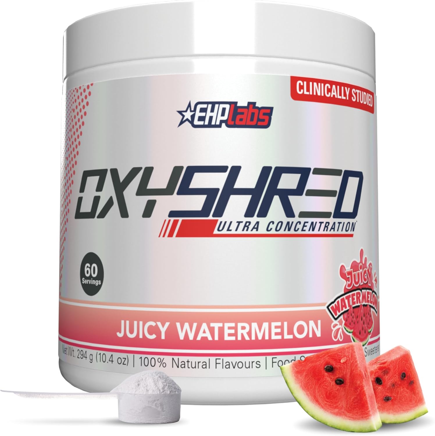 OxyShred Ultra Concentrate by EHPlabs - 294g (60 Serves) - Juicy Watermelon