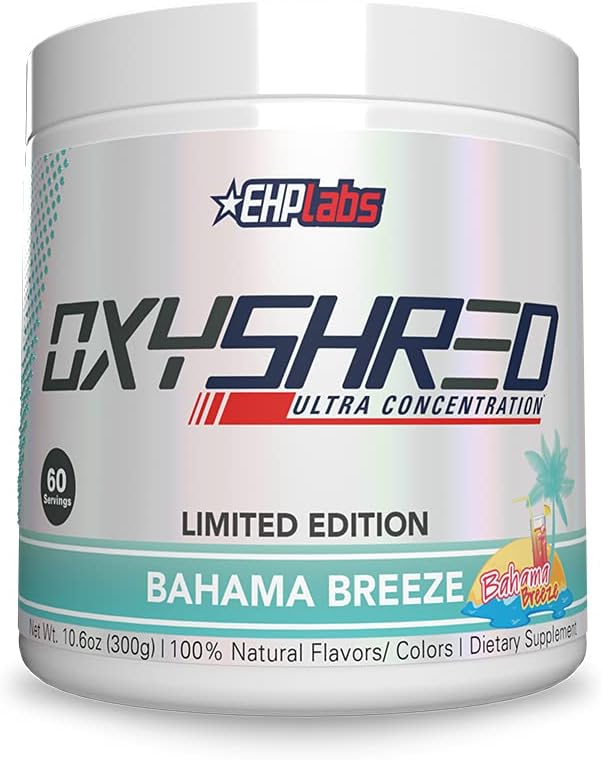 OxyShred Ultra Concentrate by EHPlabs - 300g (60 Serves) - Bahama Breeze