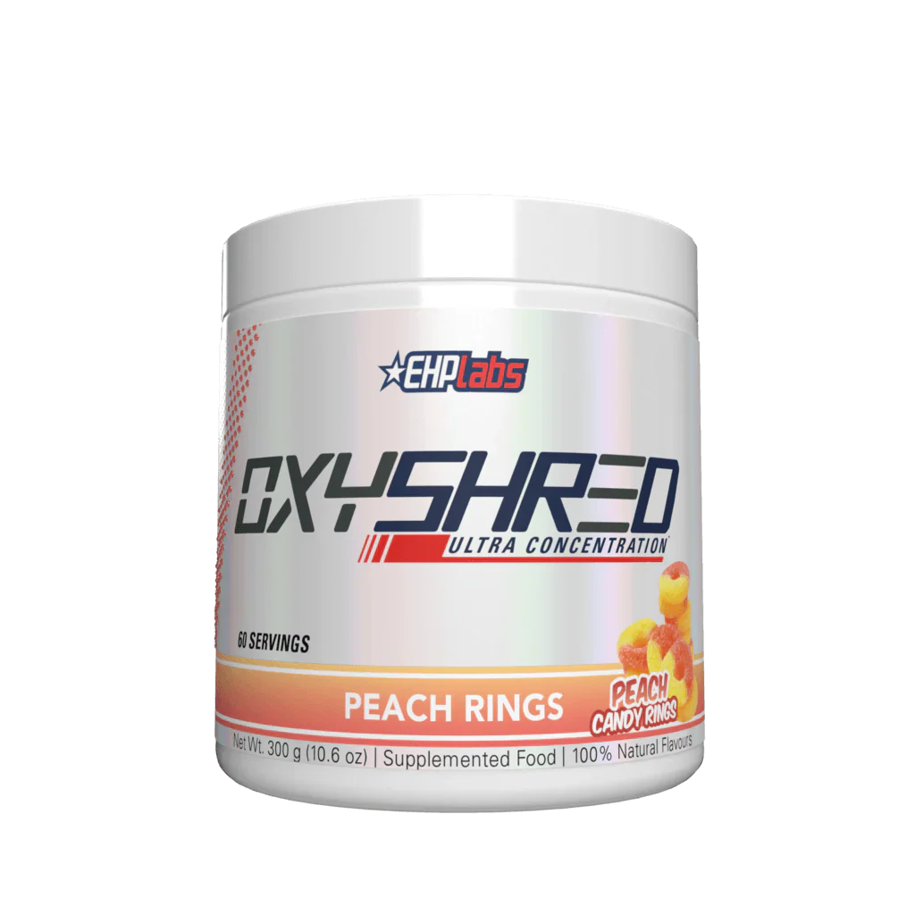 OxyShred Ultra Concentrate by EHPlabs - 300g (60 Serves) - Peach Candy Rings