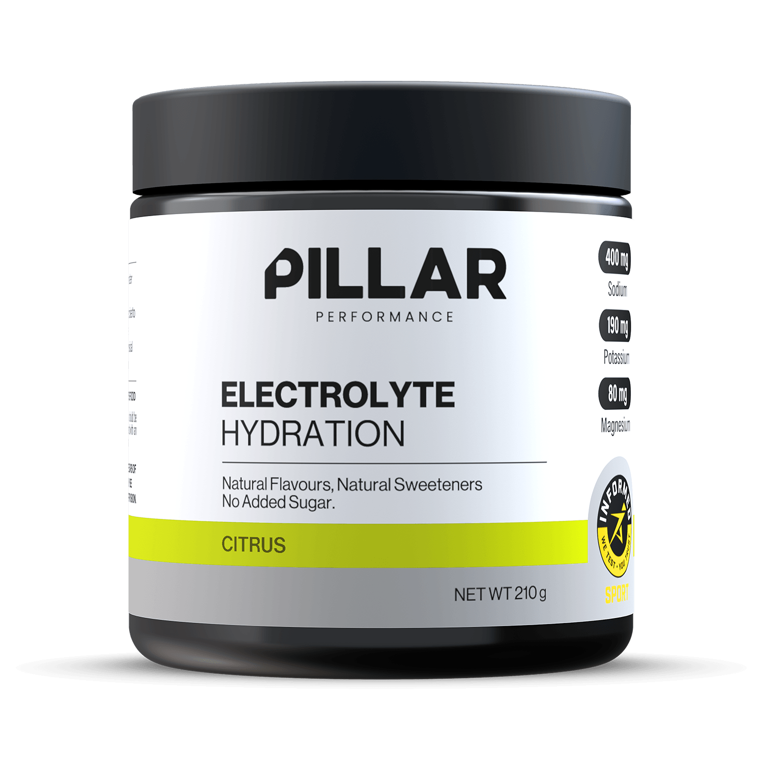 Pillar Performance Electrolyte Hydration - Citrus - 210g (30 Serves)