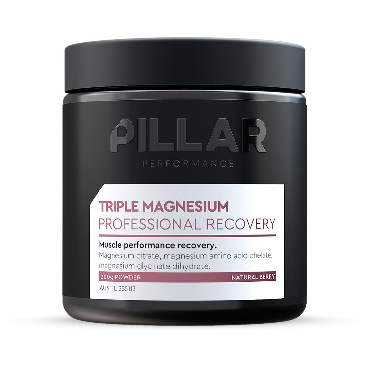 Pillar Performance Triple Magnesium Powder Vitamins (Jar) - Berry - 200g