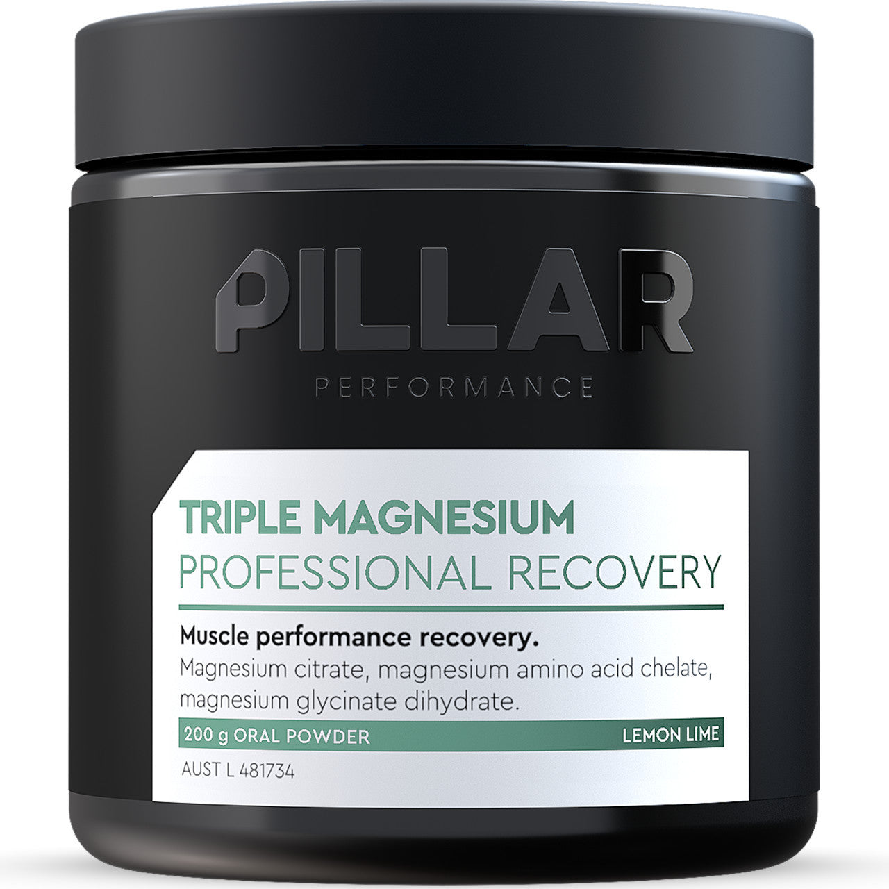 Pillar Performance Triple Magnesium Powder Vitamins (Jar) - Lemon Lime - 200g