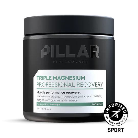 Pillar Performance Triple Magnesium Powder Vitamins (Jar) - Lemon Lime - 200g