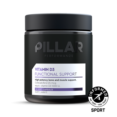 Pillar Performance Vitamin D3 (Jar) - 90 Capsules