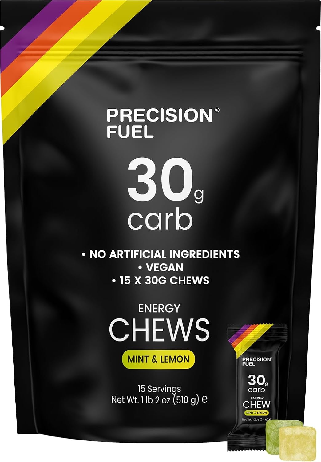Precision Fuel 30g Carb Chew - Mint & Lime (15 Pack)
