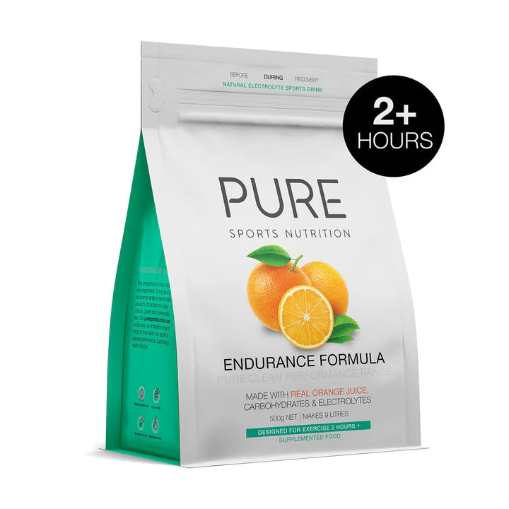 Pure Endurance Formula Carbohydrates & Electrolytes - Orange - 500g (17 Serves)