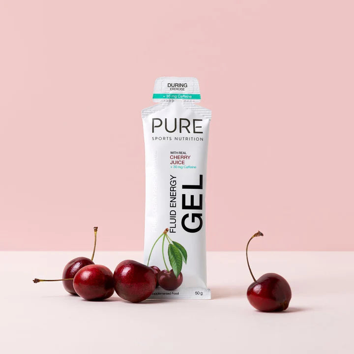 Pure Fluid Energy Gel - Cherry Juice + Caffeine - 50g (Single)