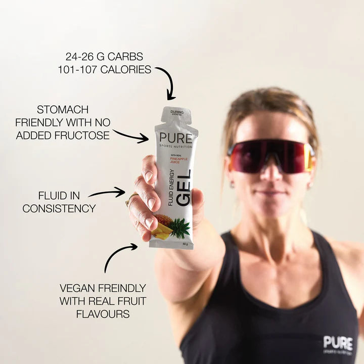 Pure Fluid Energy Gel - Cherry Juice + Caffeine - 50g (Single)