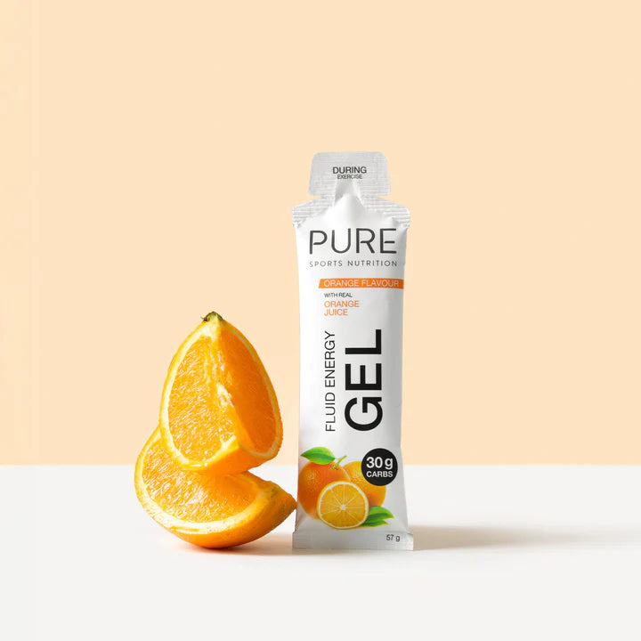 Pure Fluid Energy Gel - Orange Flavour - 57g (Single)