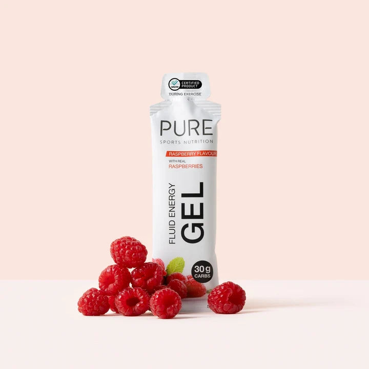 Pure Fluid Energy Gel - Raspberry Flavour - 59g (Single)
